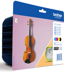 BROTHER LC-127XL inktcartridge zwart en drie kleuren high ca