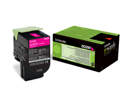 LEXMARK 802M tonercartridge magenta low capacity 1.000 pagin