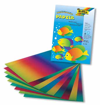 MAP 10 BL.REGENBOOGPAPIER 110G