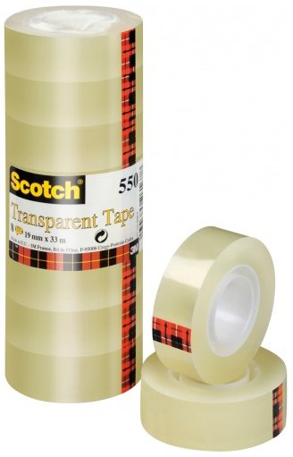 SCOTCH 550 TRANSPARANTE TAPE 19X33 8ST