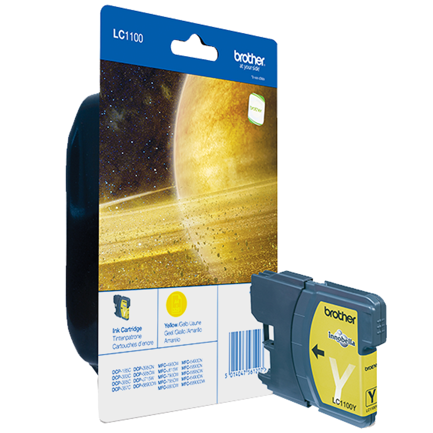 BROTHER LC-1100 inktcartridge geel standard capacity 7.5ml 3