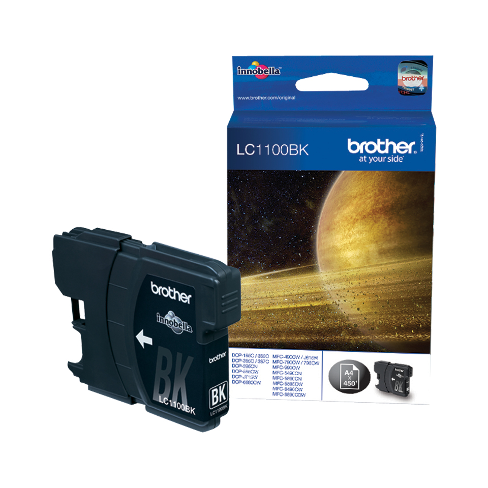 BROTHER LC-1100 inktcartridge zwart standard capacity 9.5ml