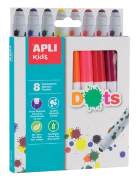 APLI KIDS VILTSTIFT DOTS 8X