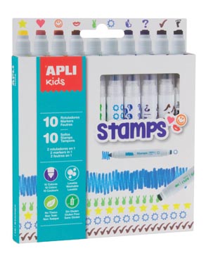 APLI KIDS VILTSTIFT STAMPS 10X
