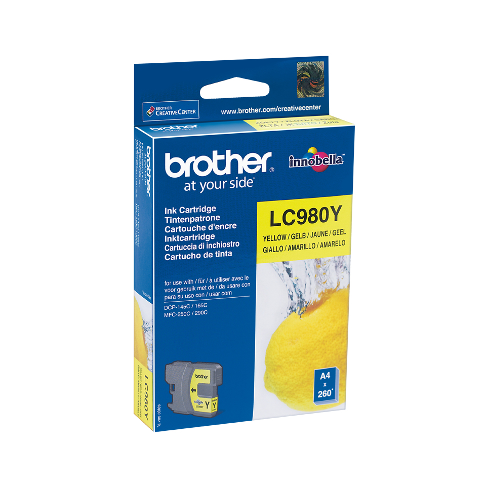 BROTHER LC-980 inktcartridge geel standard capacity 5.5ml 26