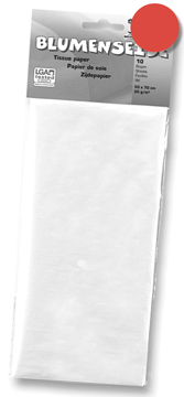 ZIJDEPAPIER 50X70CM 26V ROOD