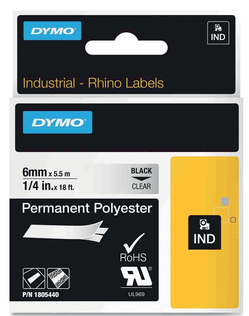 RHINO TAPE 6MM POLY ZW/TRANSP