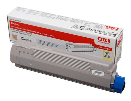 OKI MC860 tonercartridge geel standard capacity 10.000 pagin
