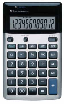 TI rekenmachine 5018 SV zilver, deskformaat
