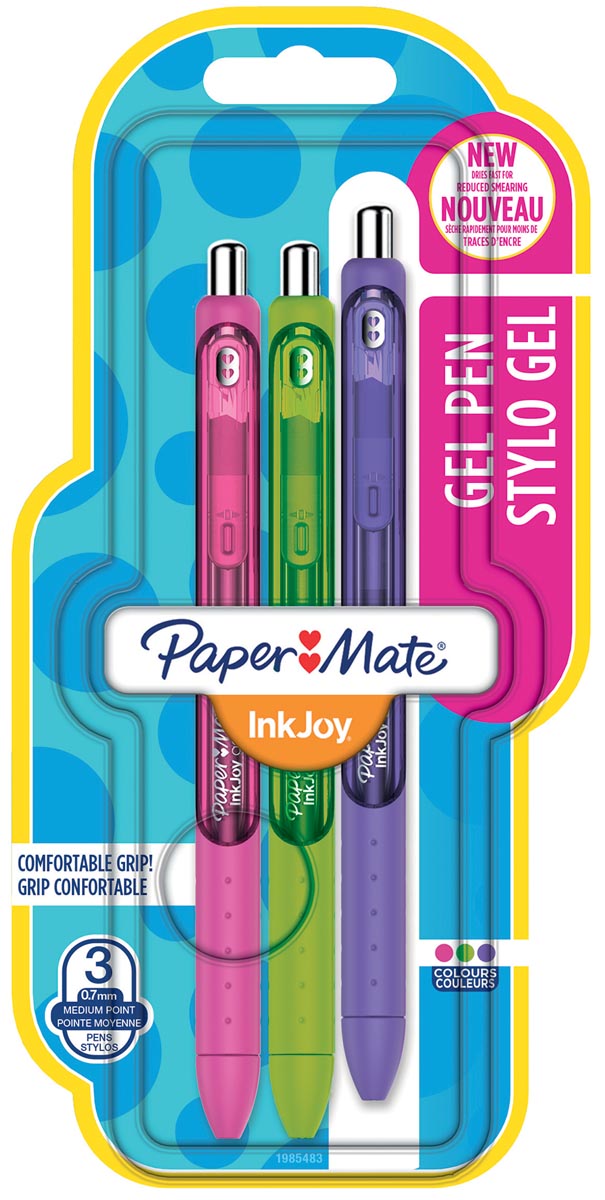 INKJOY GEL ROLLER FUN BLS 3X