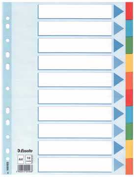 ESSELTE TABBLAD KARTON 160G 10TABS