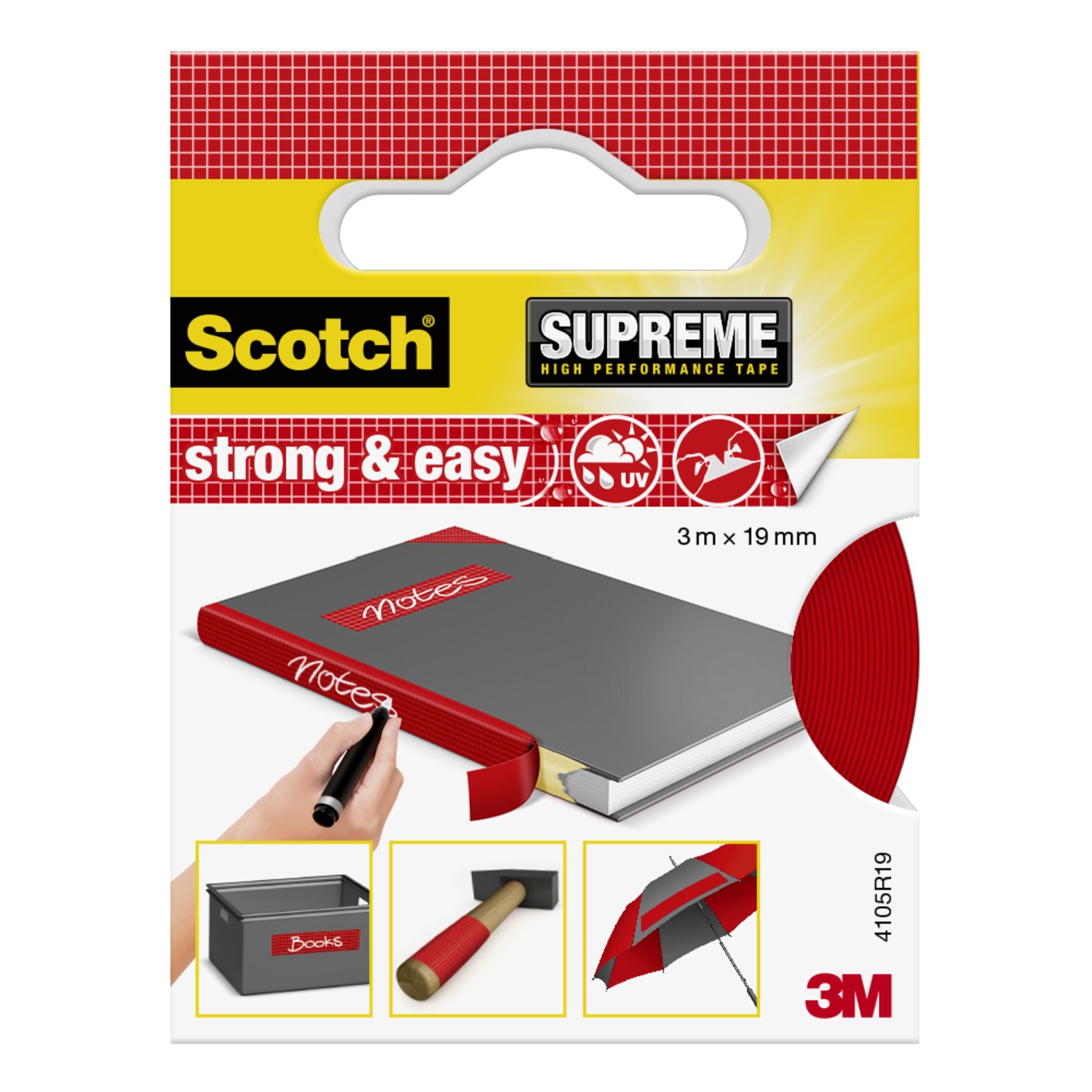 SCOTCH REPARATIETAPE 19X3 ROOD