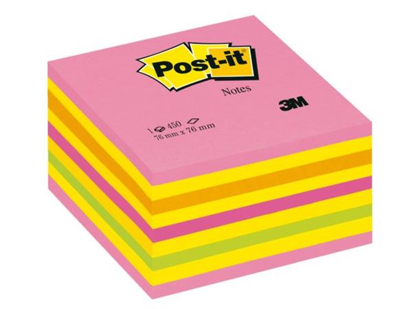 POST-IT NOTES 76X76 NEON GEEL/ROZE 1x450notes