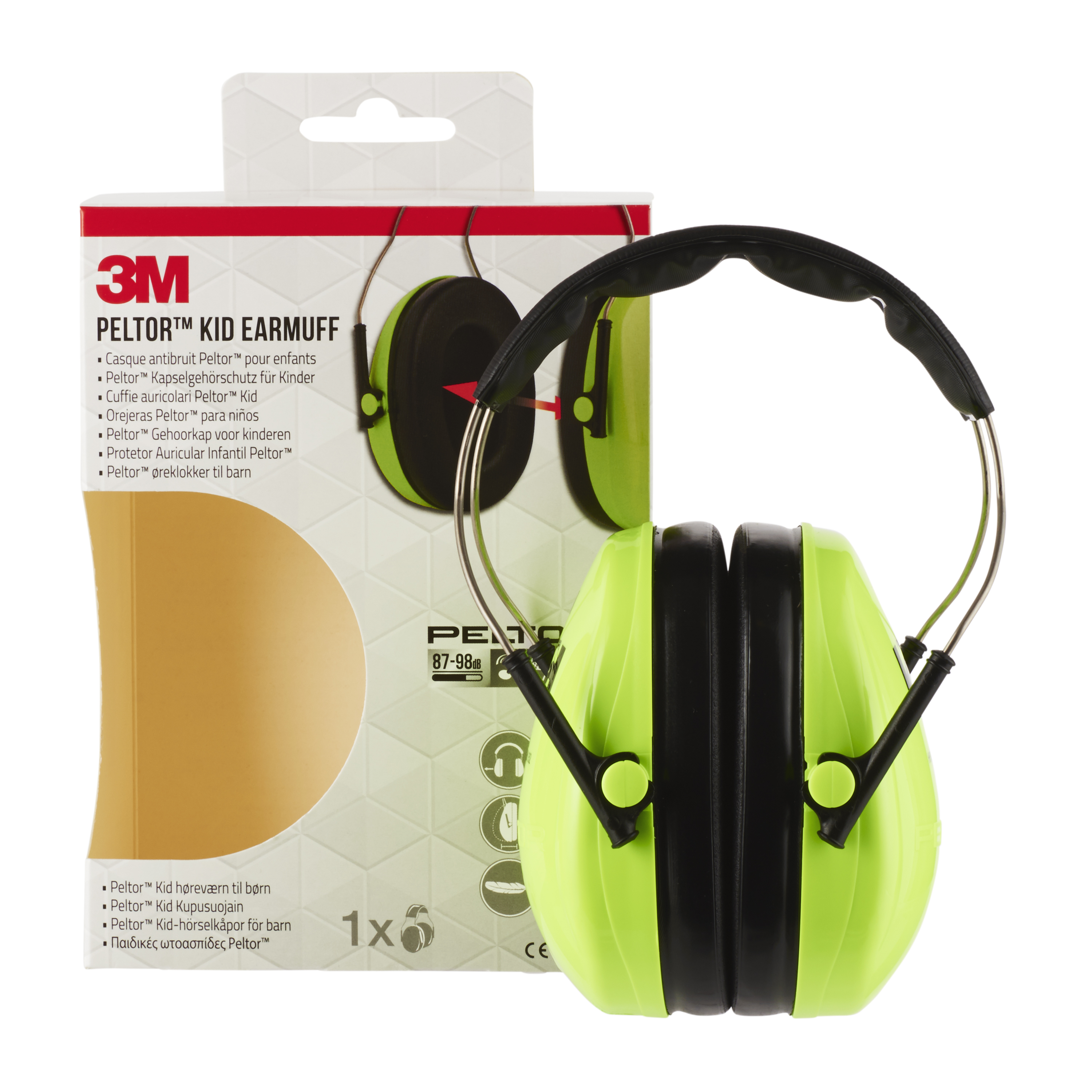 3M OORBESCHERM PELTOR KID GRN