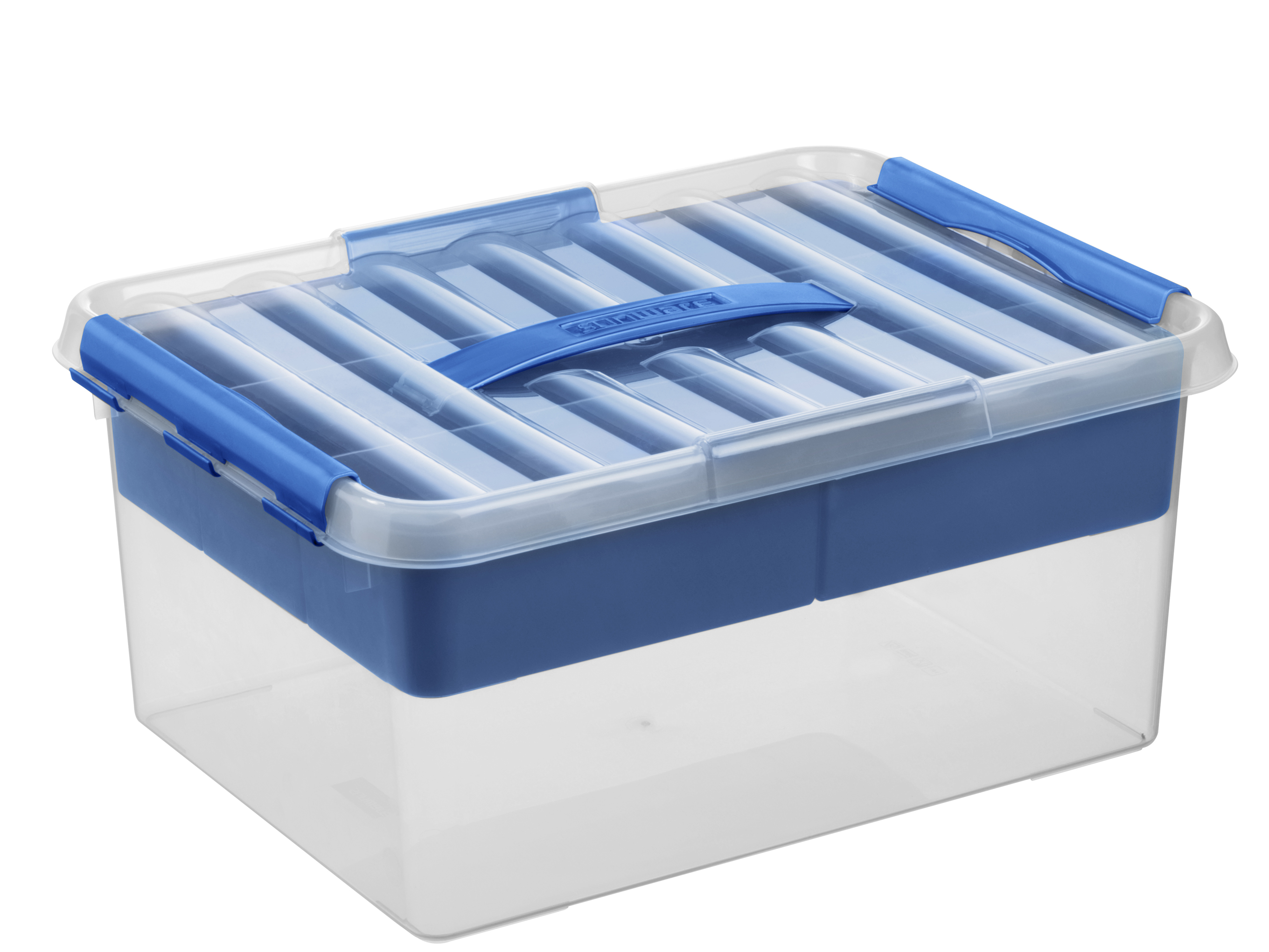 Q-LINE OPBERGBOX MET INZET 15L TR BLAUW