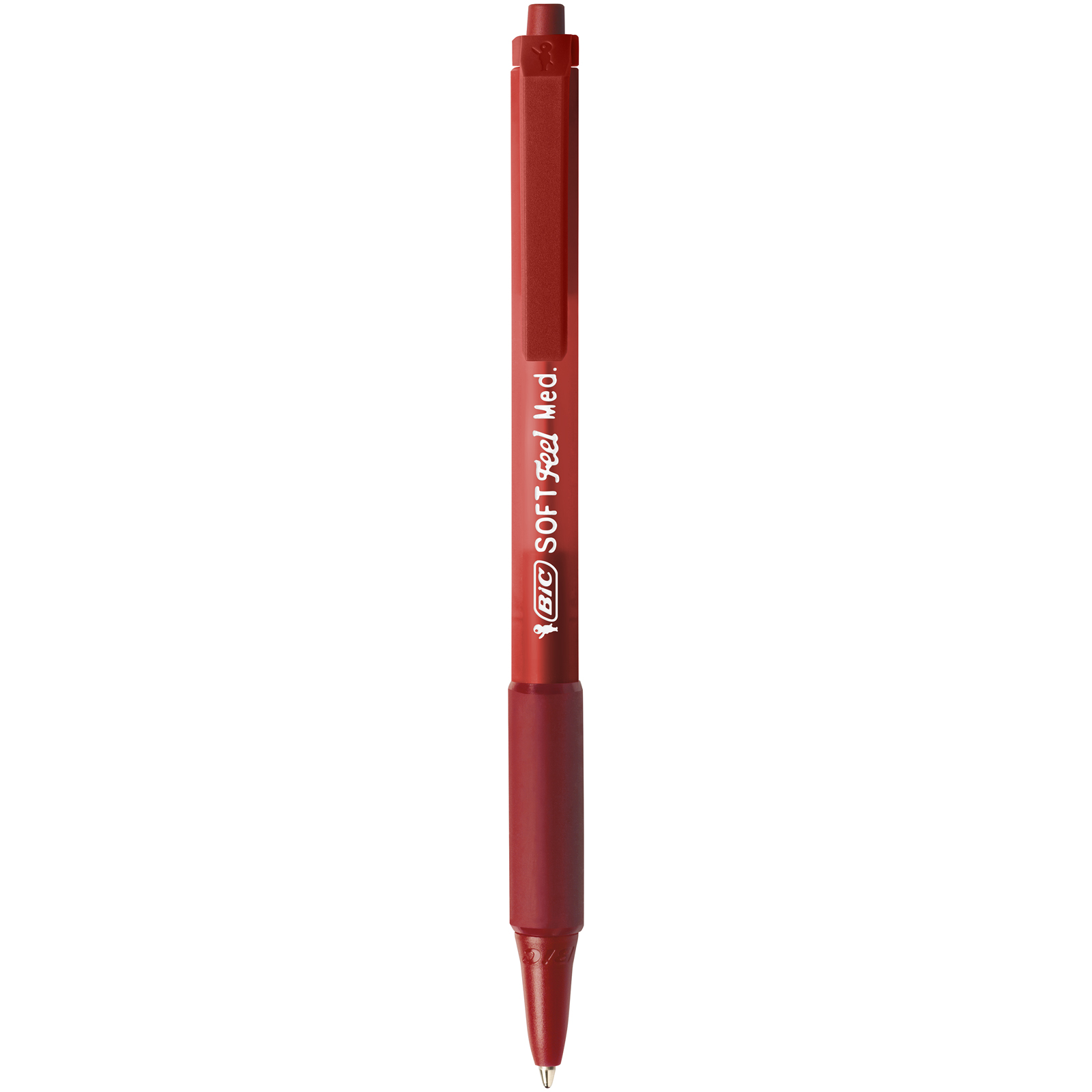 BIC SOFT CLIC BALPEN 12ST ROOD