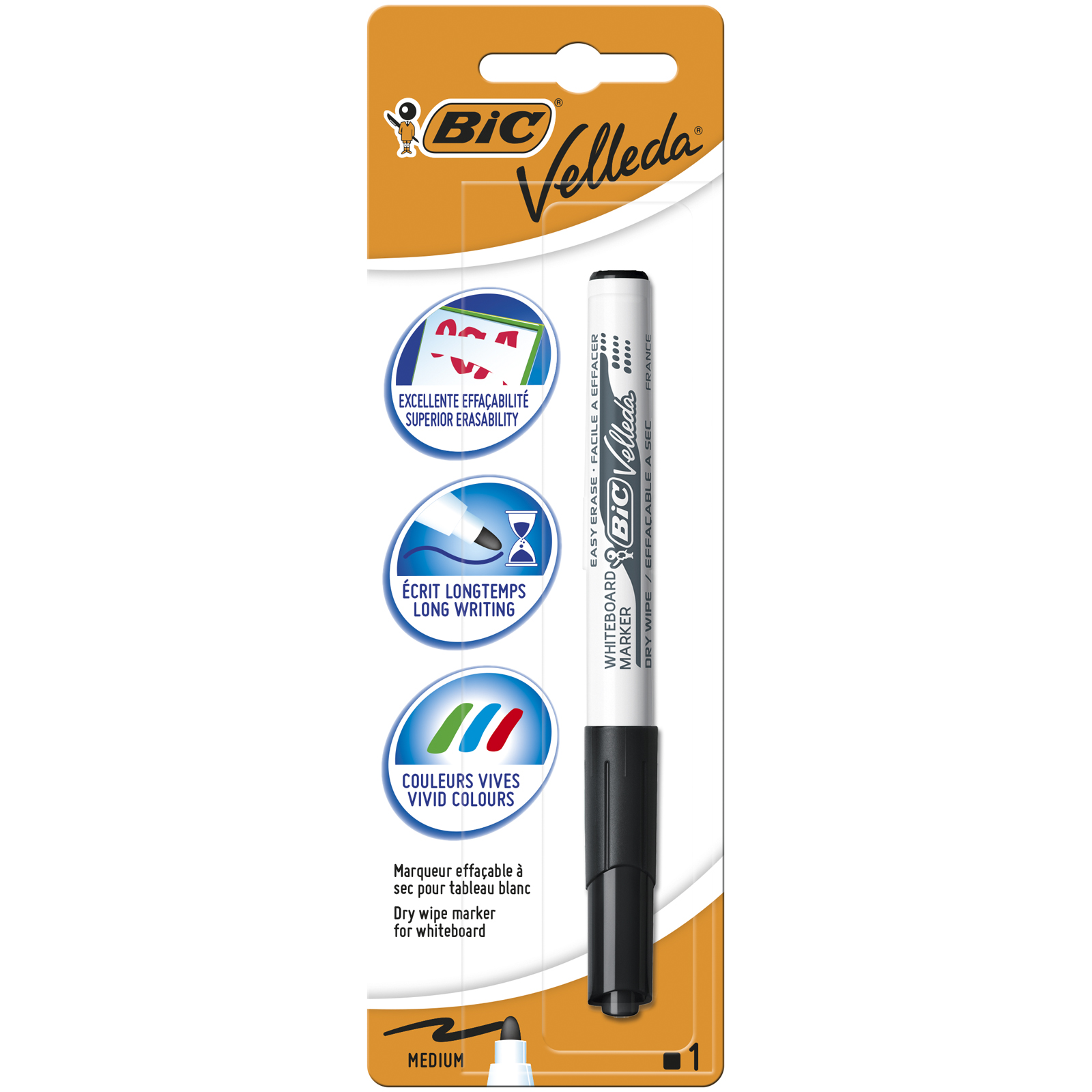 BIC WHITEBOARDMARKER 1741 ZWART/BL