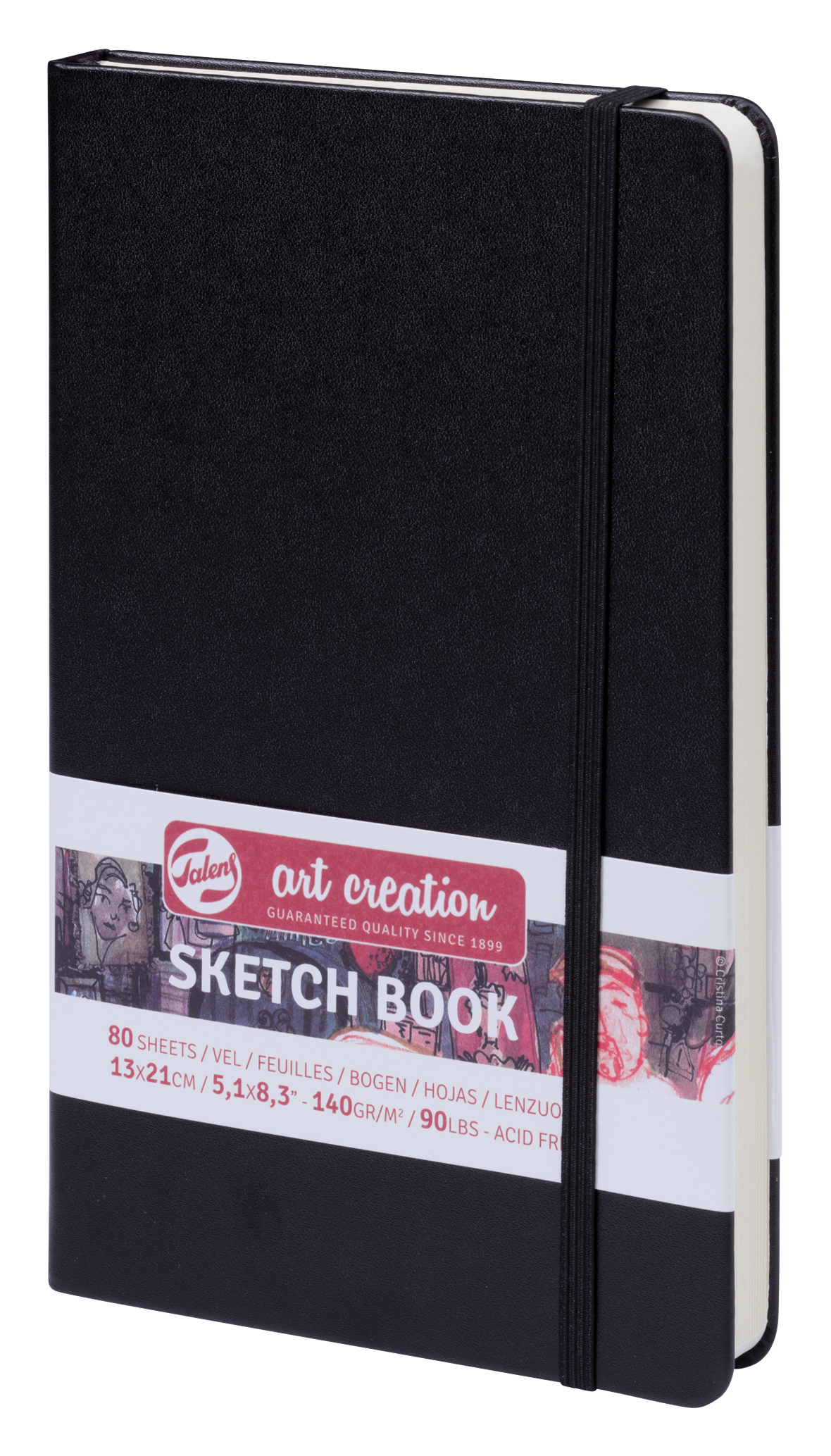 TAL SCHETSBOEK A5 ZWART 140G