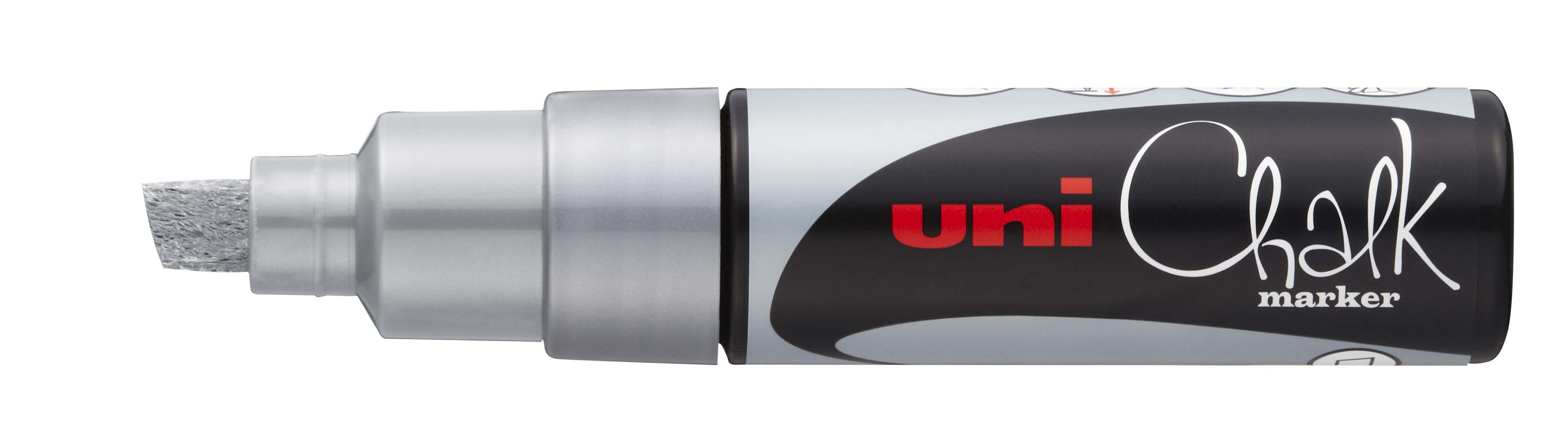 UNI KRIJTMARKER BREED ZILVER