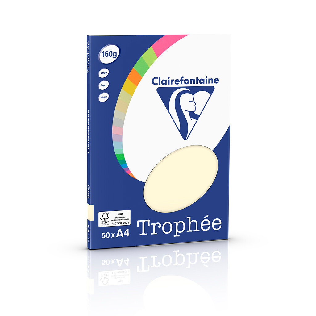 TROPHEE A4 160G CREME 50V 4154C