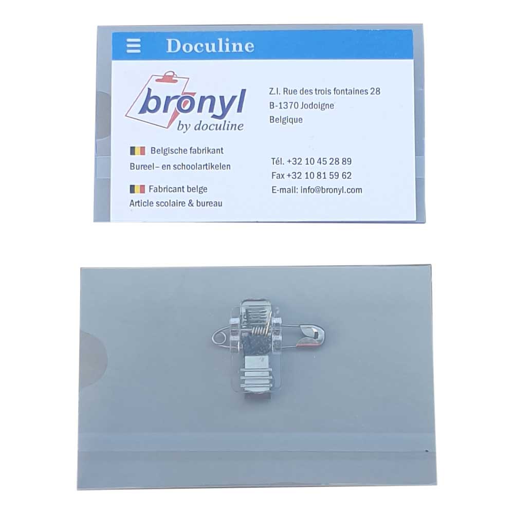 BRONYL BADGEHOUDER+CLIP+SPELD 50ST