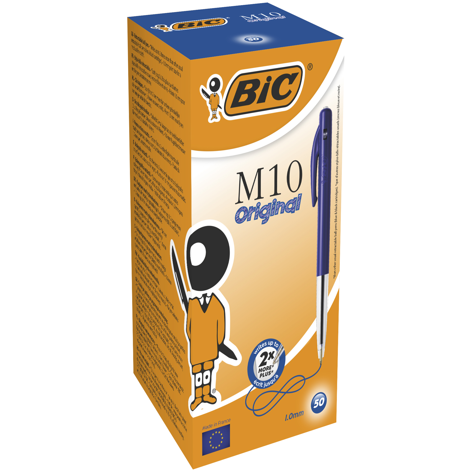 BIC M10 balpen BLAUW/50ST NETTO