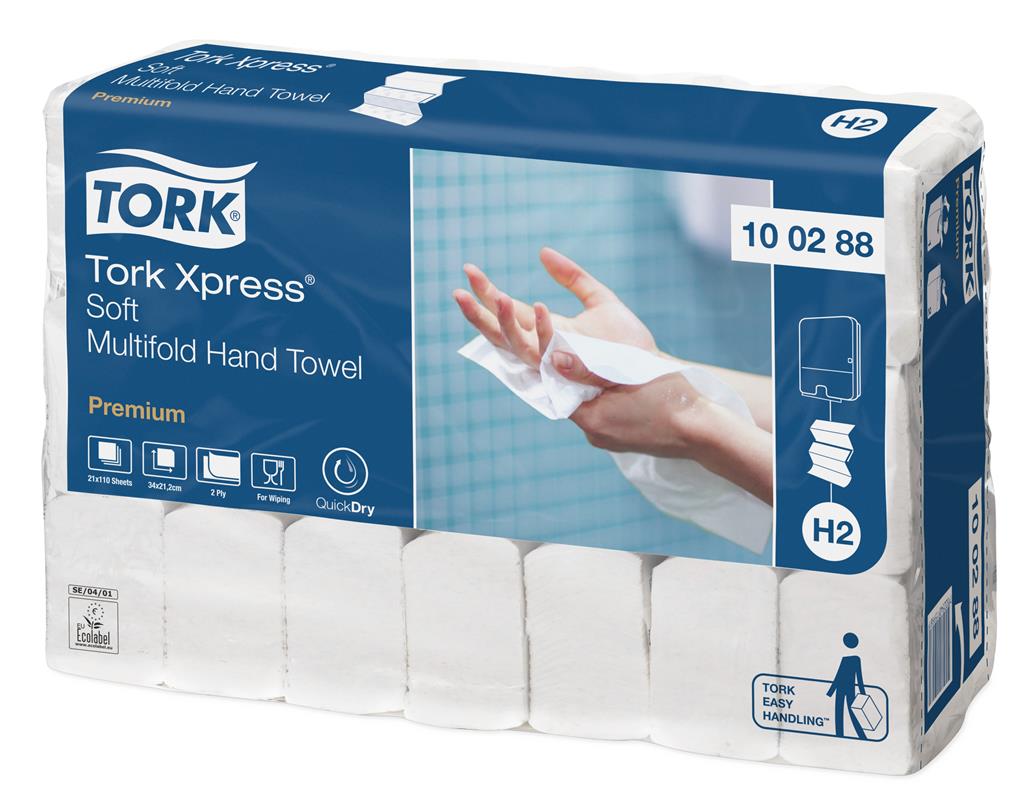 TORK H2 Papieren Handdoek H2 IF 2-lg 34x21cm 2310st wit