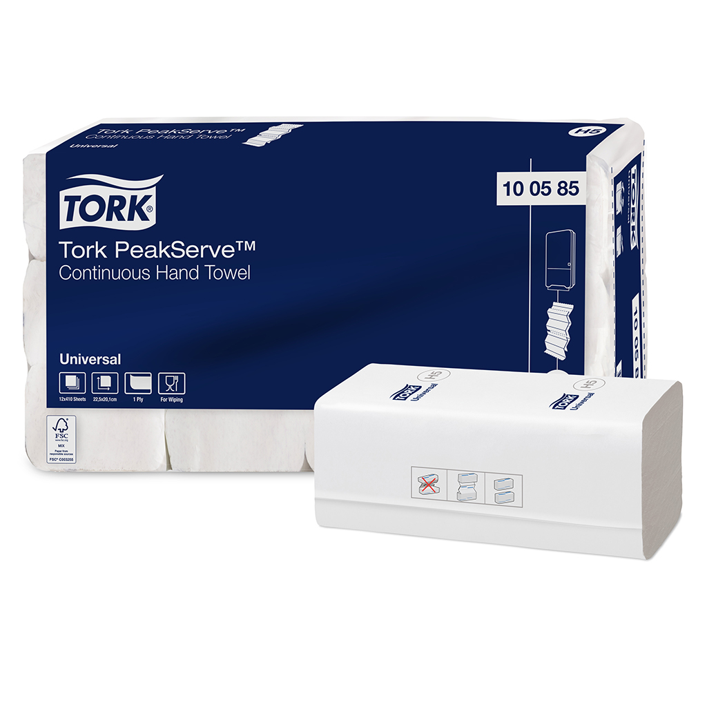 TORK H5 Papieren Handdoek Peakserve Cont. 1lg 20,1x22,5cm