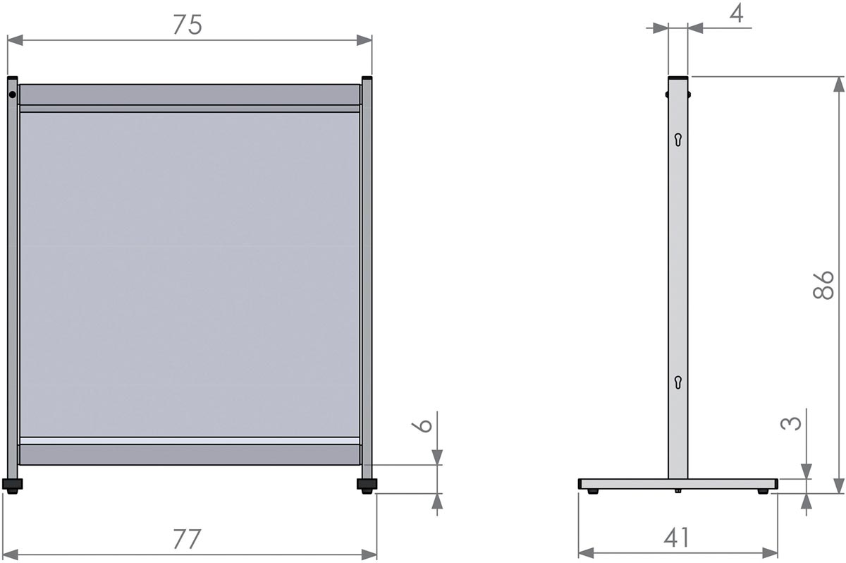NOBO BUR.SCHERM PVC 770X860MM