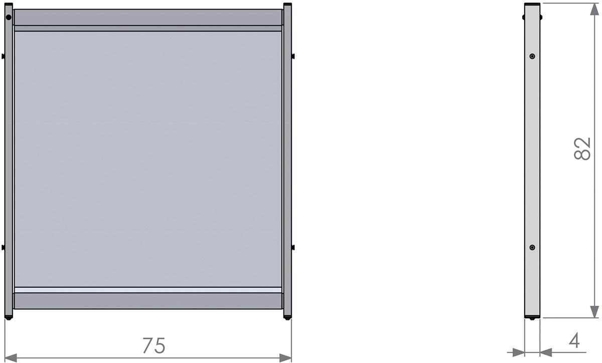 NOBO BUR.SCHERM PVC 750X820MM