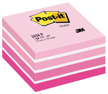 POST-IT KUBUS PASTELROZE 76X76