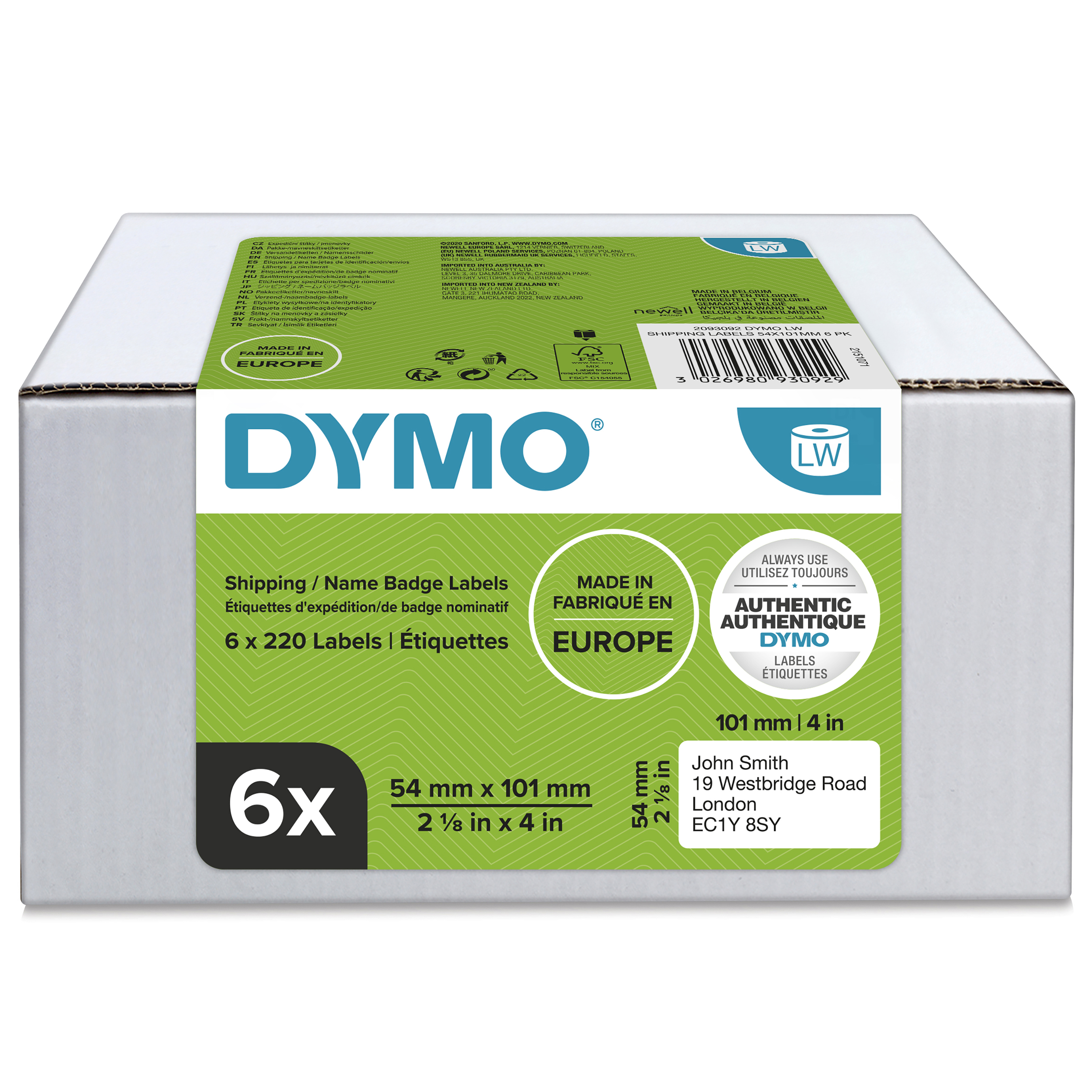 DYMO ETIKET 101X54MM 1320X