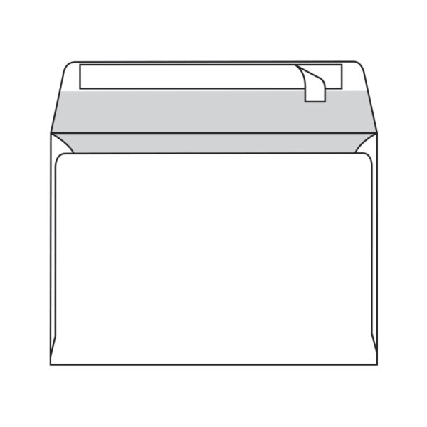 ENVELOP C6 +STRIP ZONDER VENSTER WIT/500