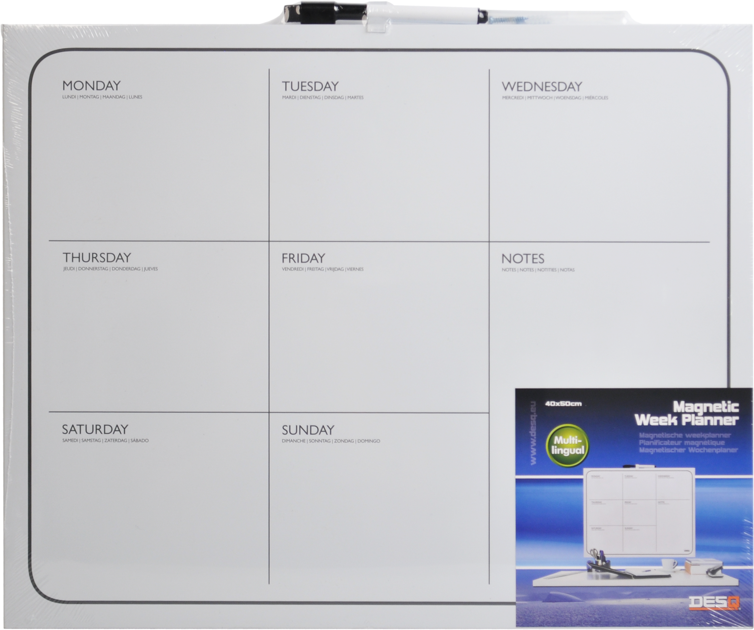 DESQ MAGNETISCHE WEEKPLANNER 40X50 cm