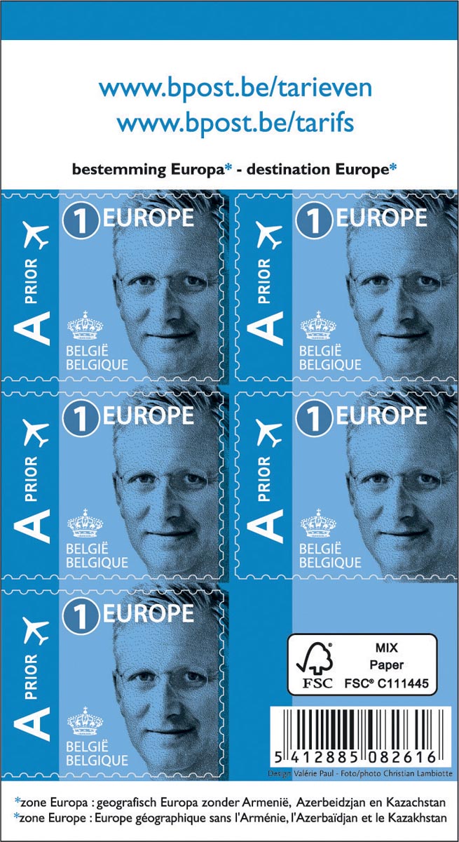 POSTZEGEL EUROPA PRIOR VEL 5 St