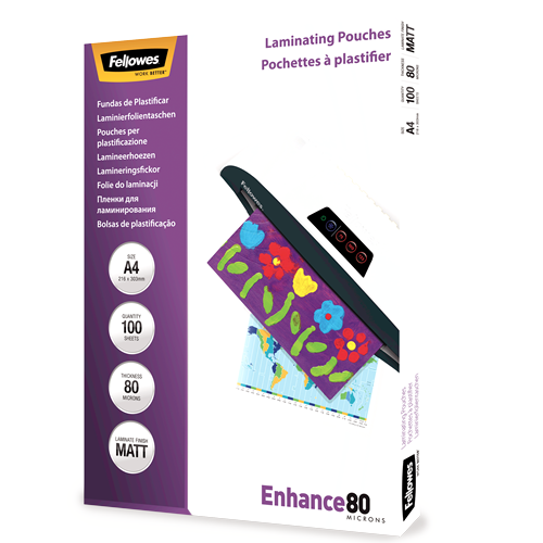 FELLOWES LAMINEERHOES A4 MAT 80µ 100st