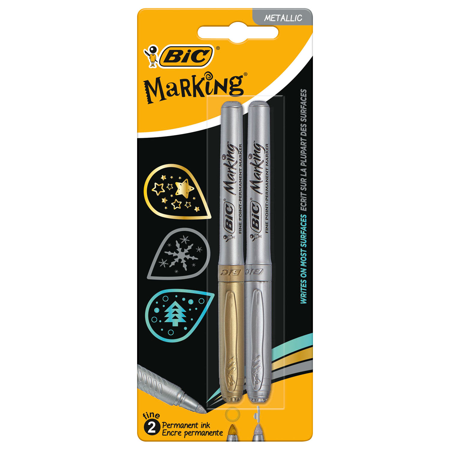BIC MARKERS GOUD/ZILVER                                     