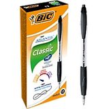 BIC ATLANTIS BALPEN 12ST ZWART