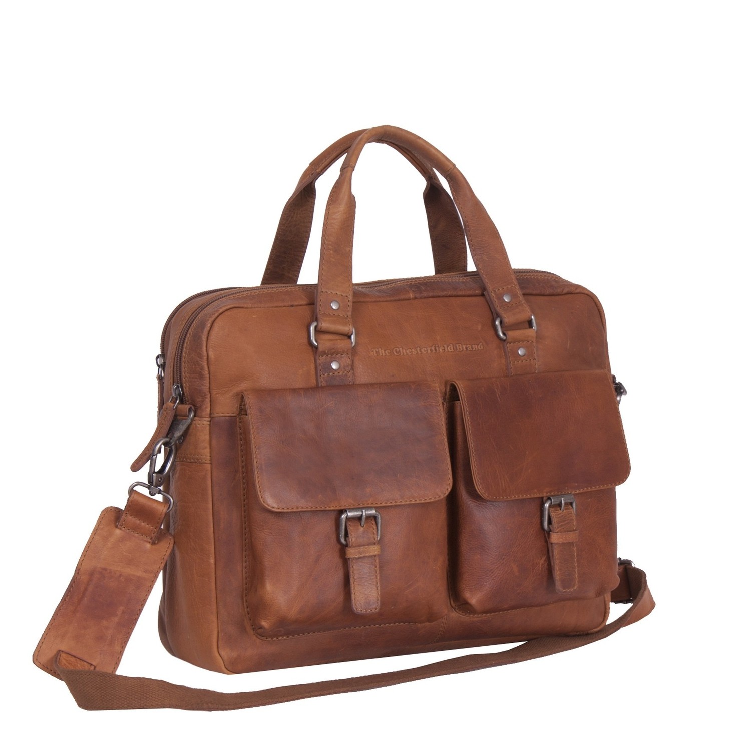 CHESTERFIELD LAPTOPBAG LARGE DYLAN COGNAC