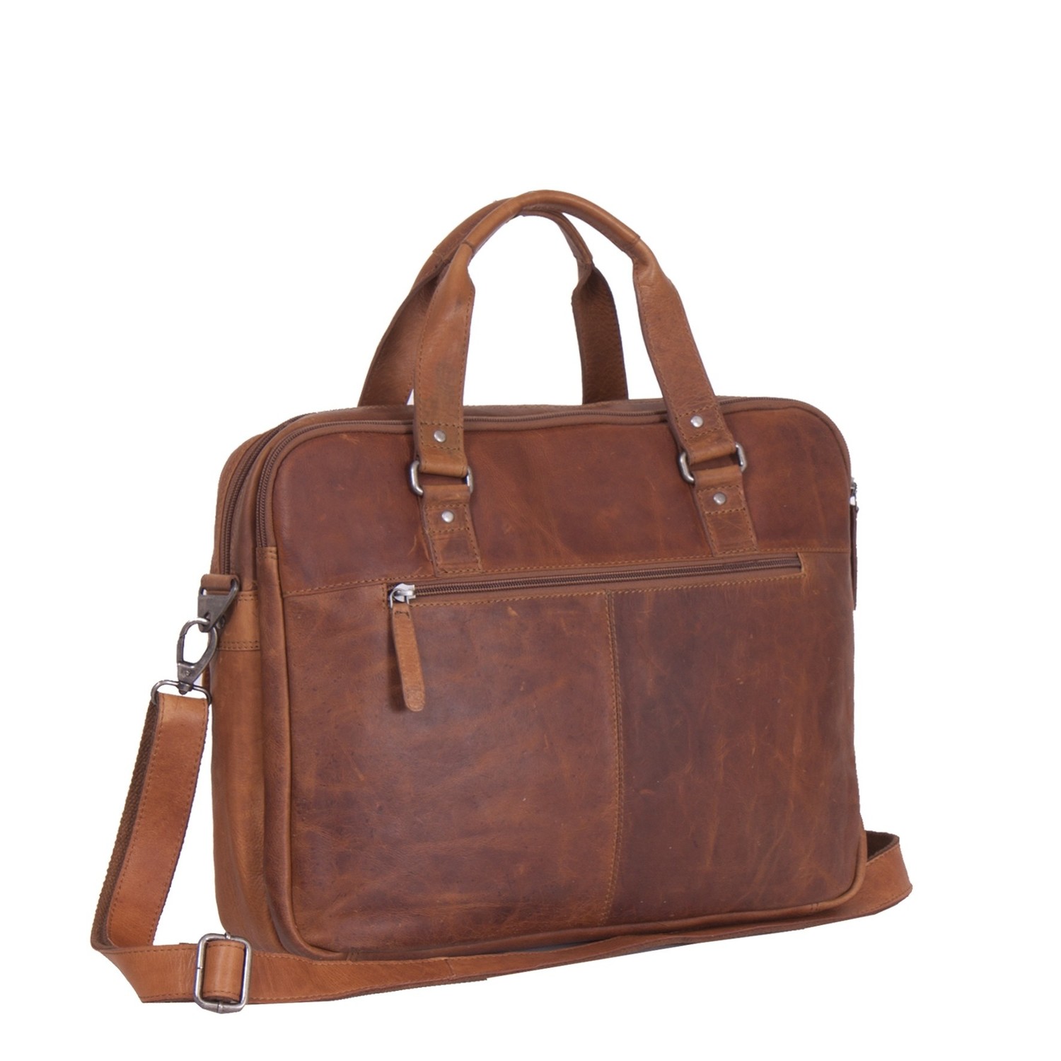 CHESTERFIELD LAPTOPBAG LARGE DYLAN COGNAC