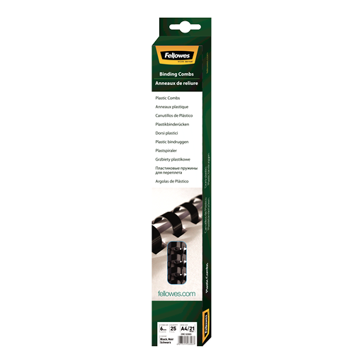 FELLOWES BINDRUG 6MM ZW 25X