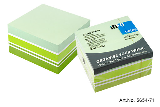 INFO NOTES 75X75 3tintengroen 450vel