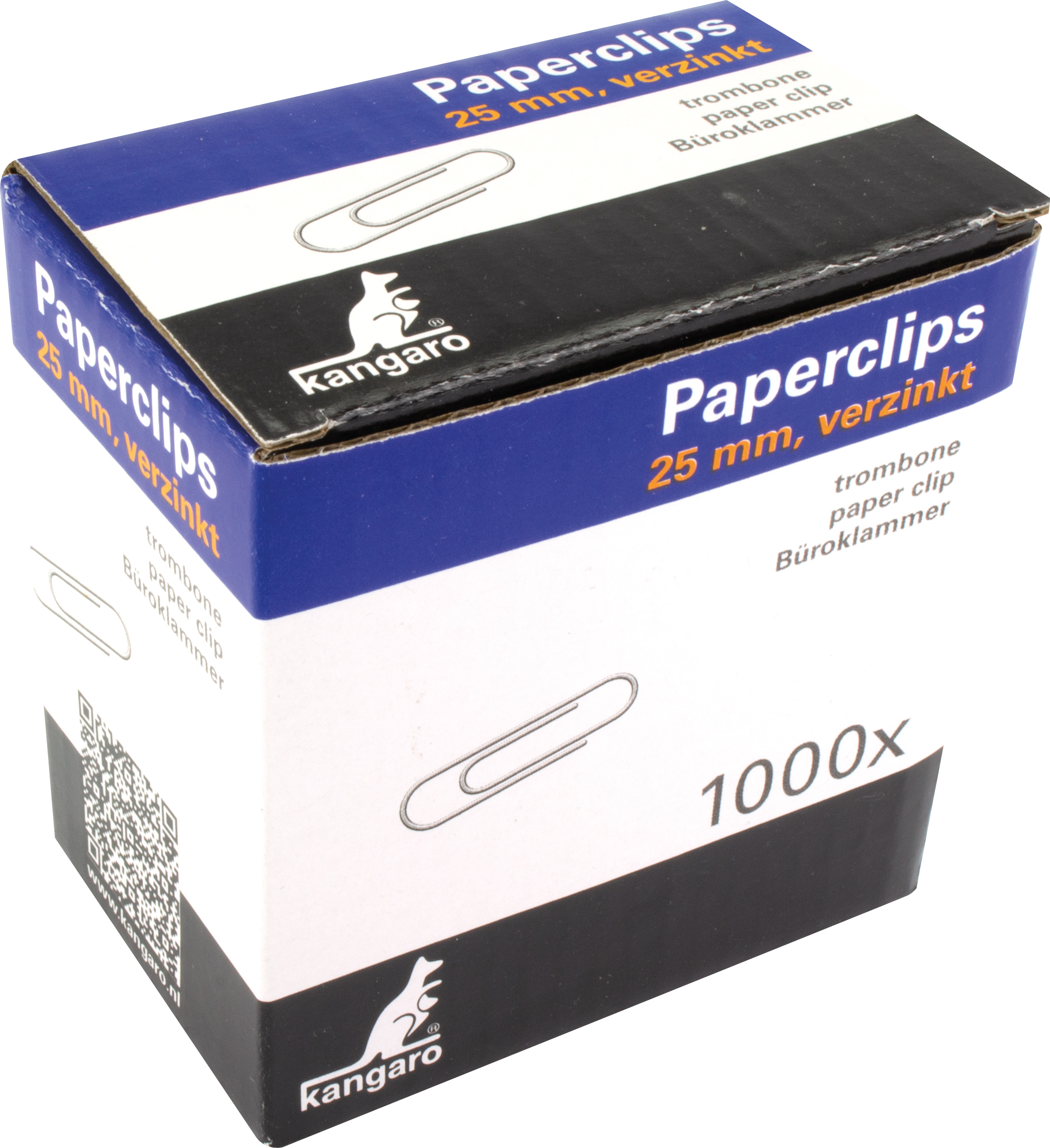 KANGARO PAPERCLIPS 25MM DS1000