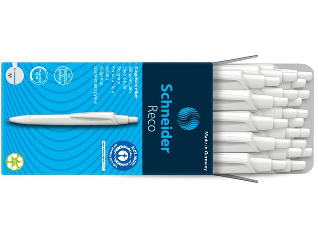 SCHNEIDER BALPEN RECO WIT - schrijft blauw