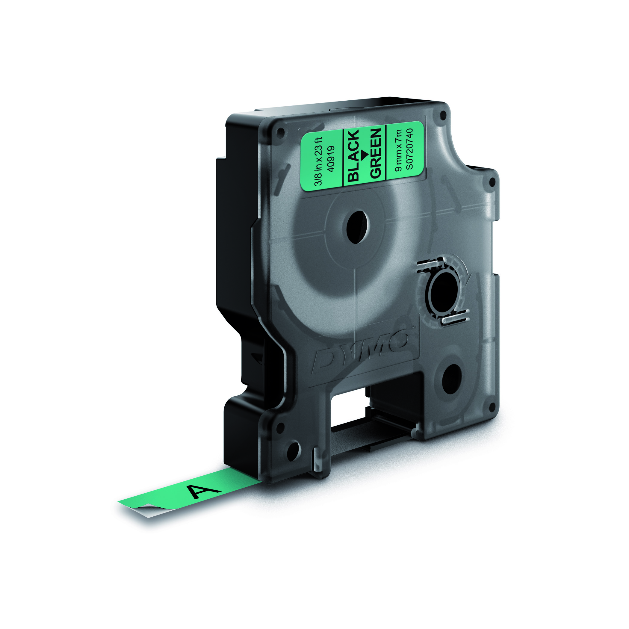DYMO TAPE 9MM 40919 ZWART/GROEN
