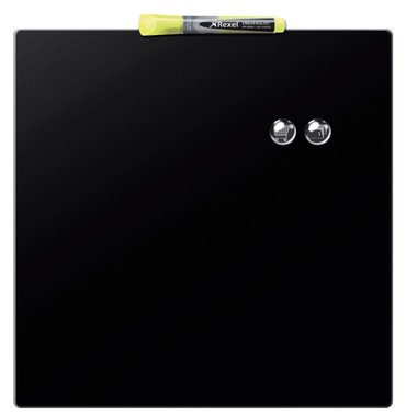 QUART MAGNEETBORD 36X36 ZWART