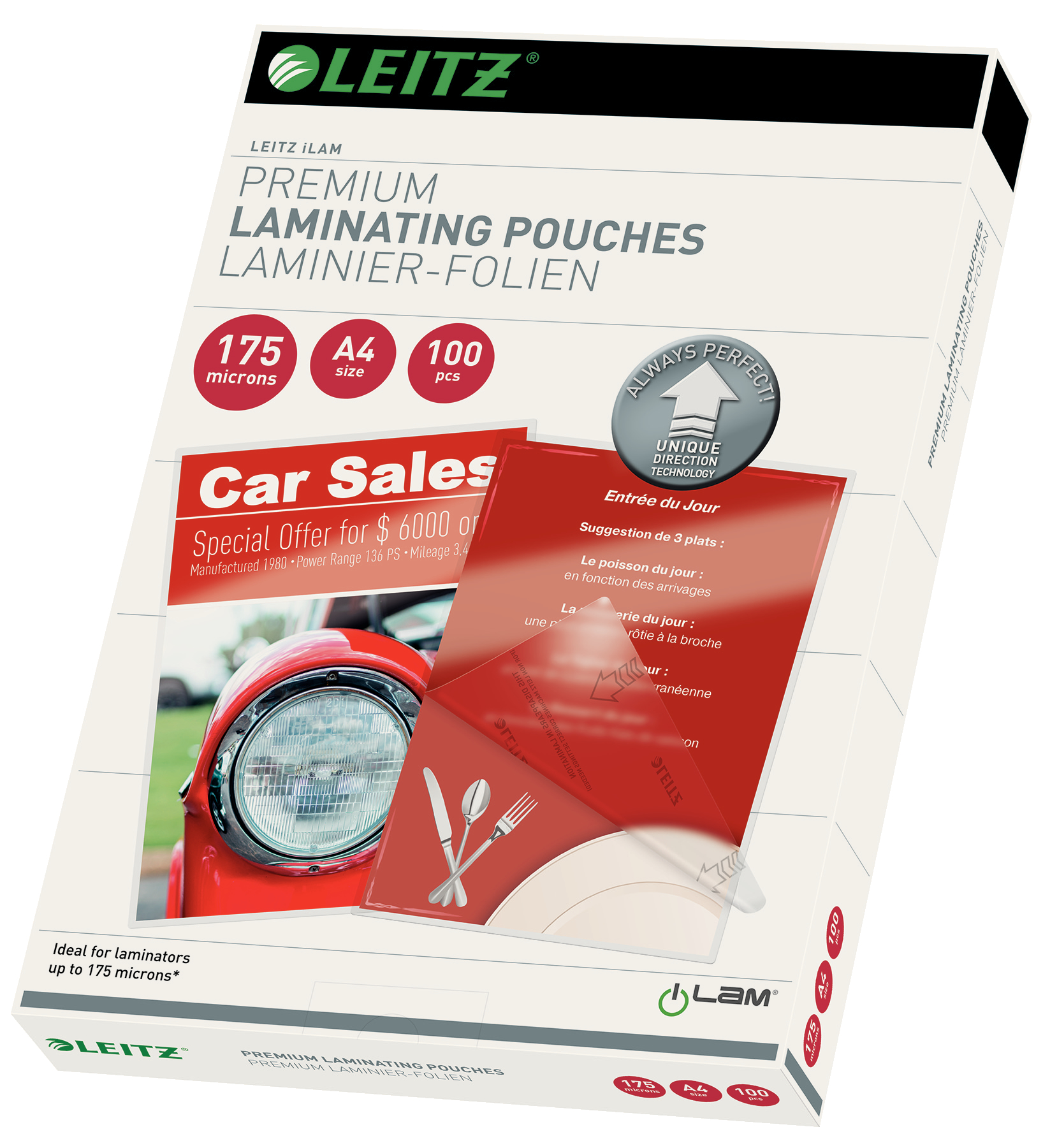 LEITZ LAMINEERETUIS 2X175µ A4