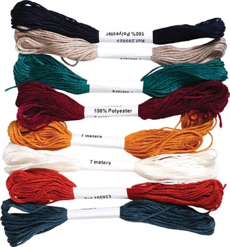 POLYESTERDRAAD 7M 8X BOURGOGNE