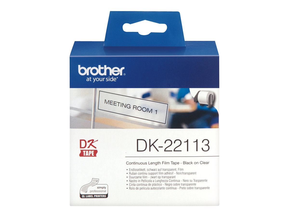 BROTHER P-Touch DK-22113 transparant continue length film 62