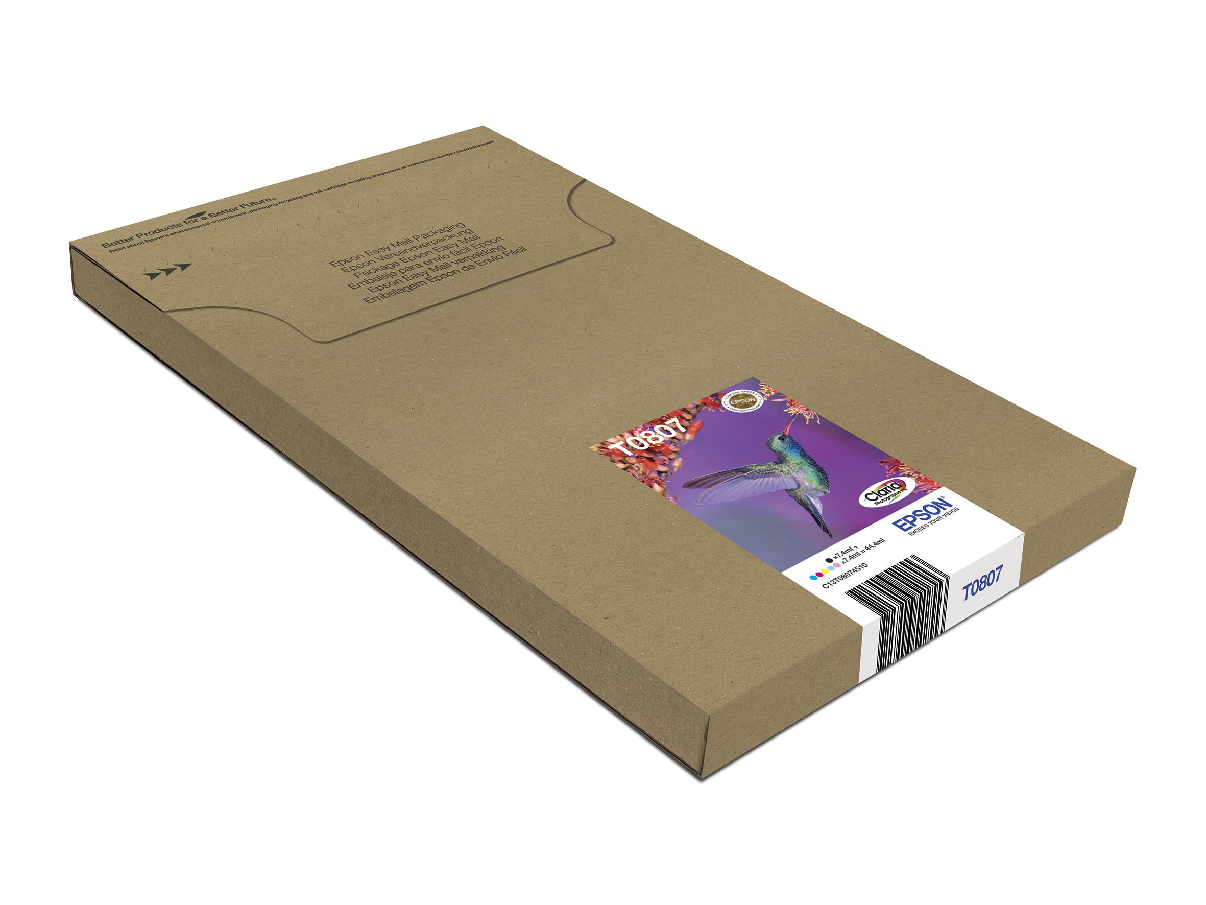EPSON T0807 inktcartridge zwart en vijf kleuren standard cap